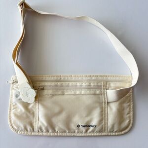 Samsonite Money Belt, 2 Zipper Pockets Elastic Band Adjustable